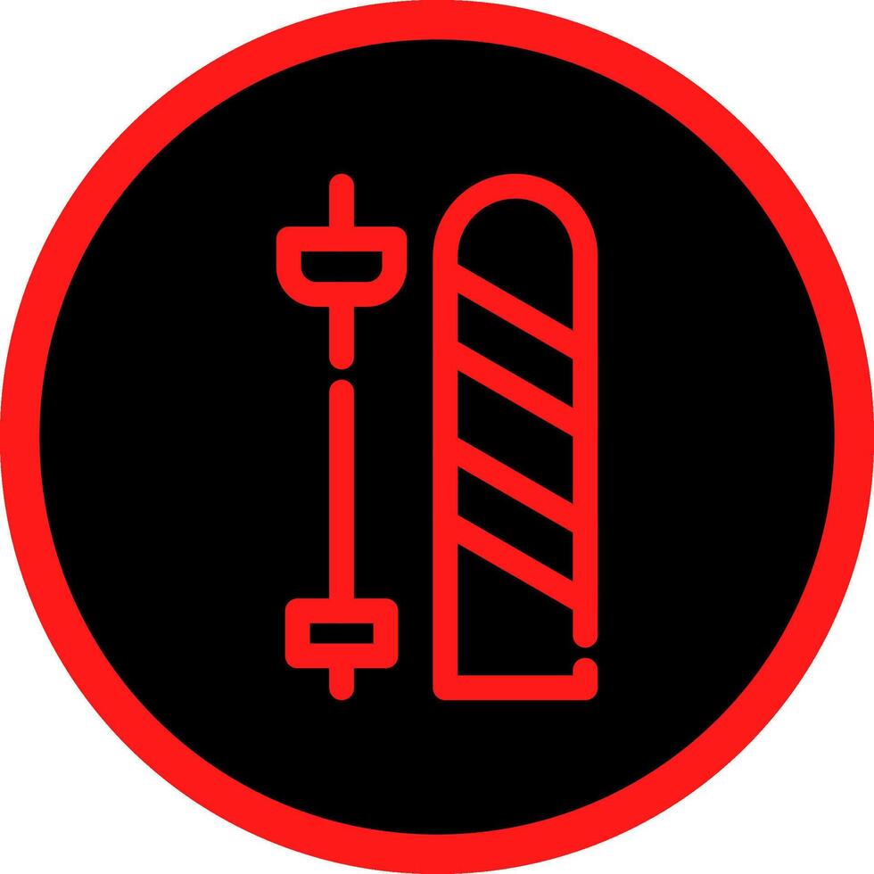 Skis Creative Icon Design vector