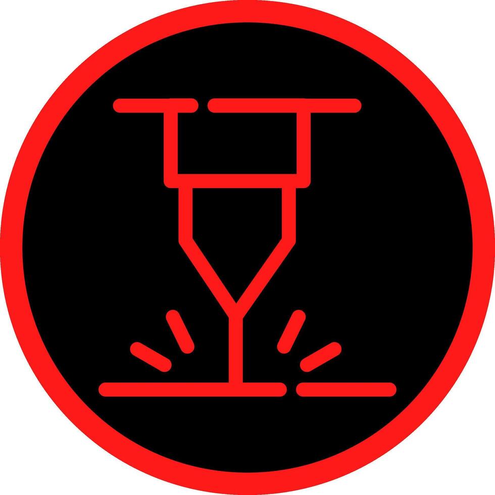 Water Cutting Machine Creative Icon Design vector
