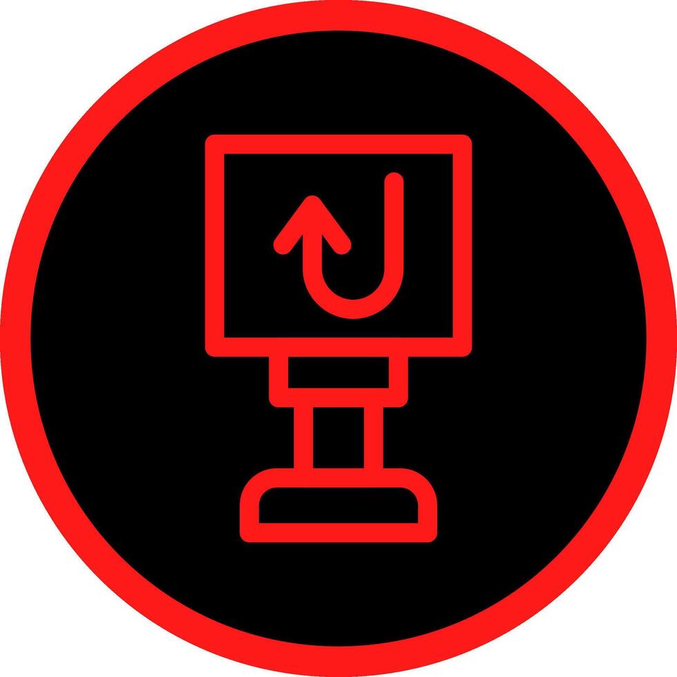 U Turn Creative Icon Design vector