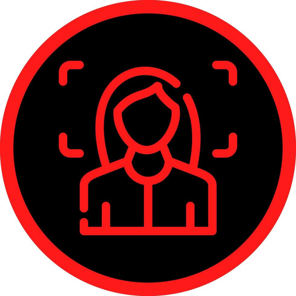 Facial Recognition Creative Icon Design vector