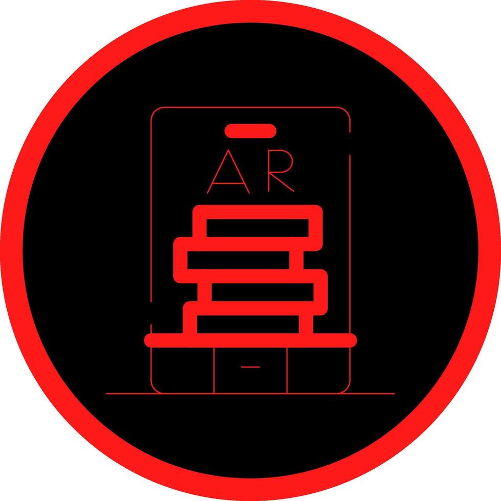 Ar Tumbling Blocks Creative Icon Design vector
