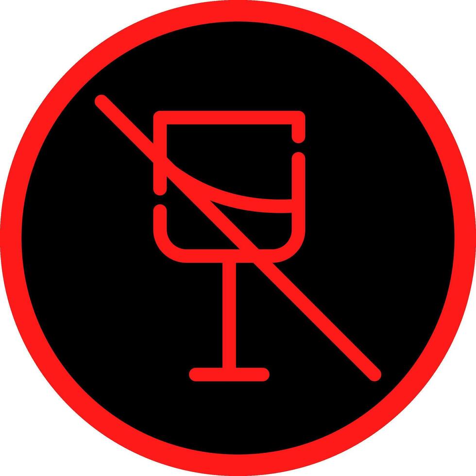 No Wine Creative Icon Design vector