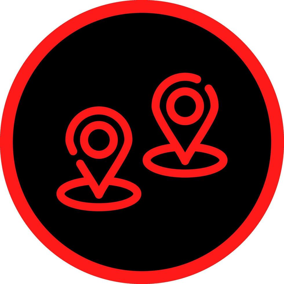 Two Points Creative Icon Design vector