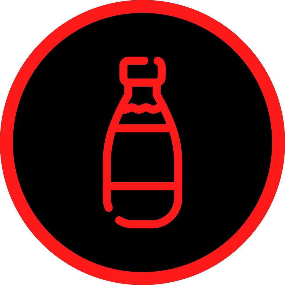 Milk Bottle Creative Icon Design vector