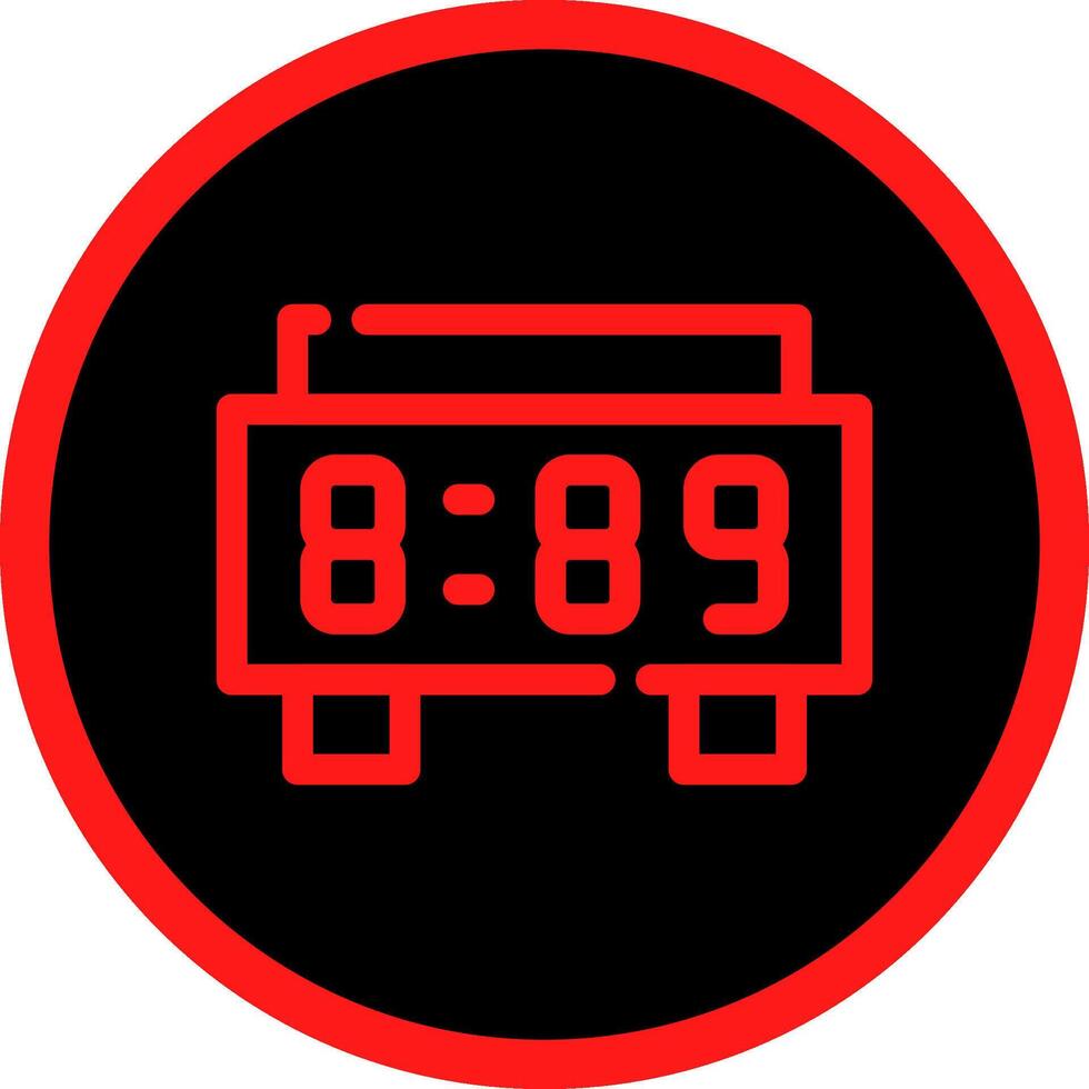 Digital Clock Creative Icon Design vector
