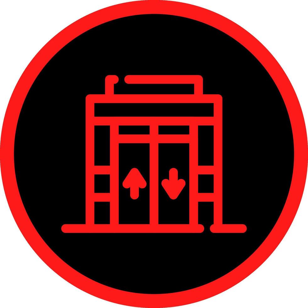Line Red Gradient Circle Design vector