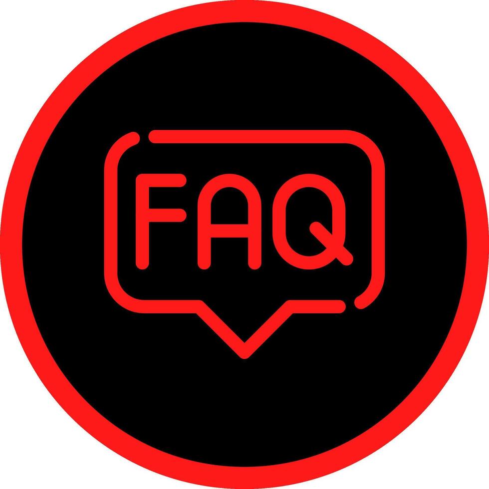 FAQ Creative Icon Design vector