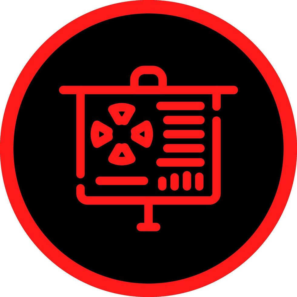 Line Red Gradient Circle Design vector