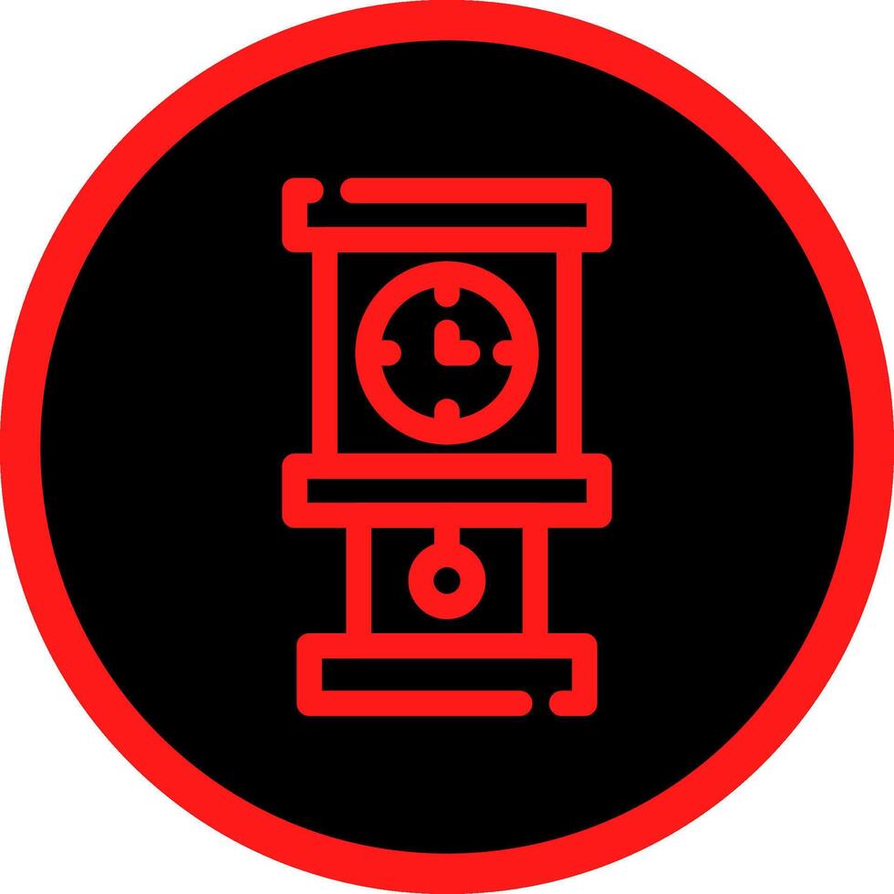Grandfather Clock Creative Icon Design vector