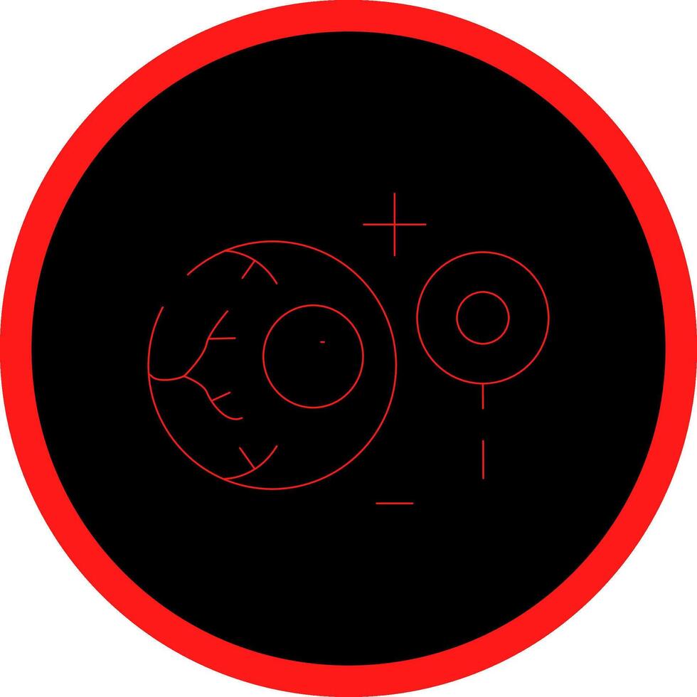 Manual Eye Examination Creative Icon Design vector