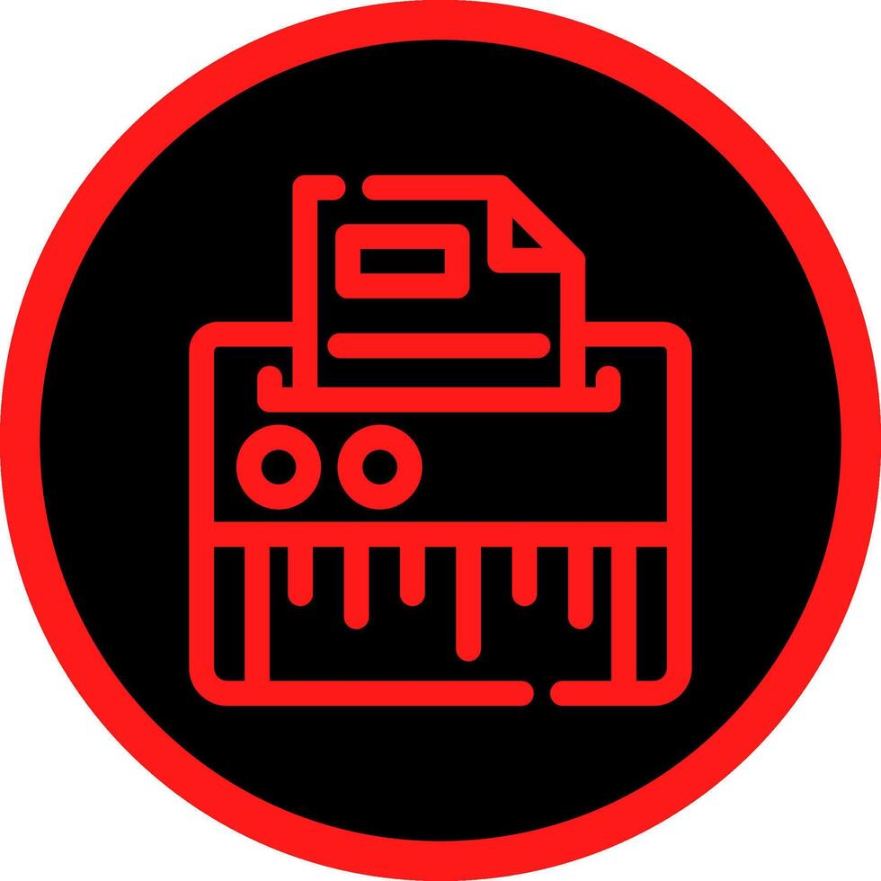 Paper Shredder Creative Icon Design vector