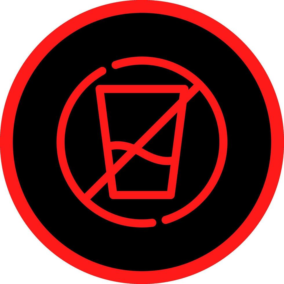 No Soft Drink Creative Icon Design vector