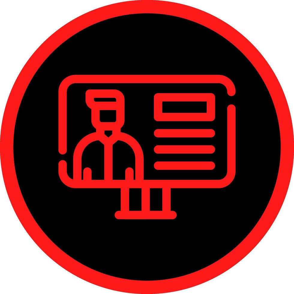 Online Lecture Creative Icon Design vector
