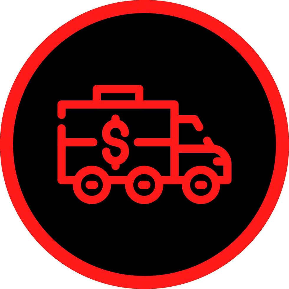 Bank Truck Creative Icon Design vector