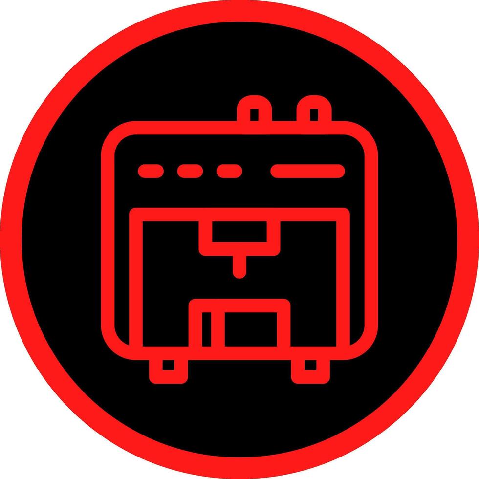 3D Printer Creative Icon Design vector