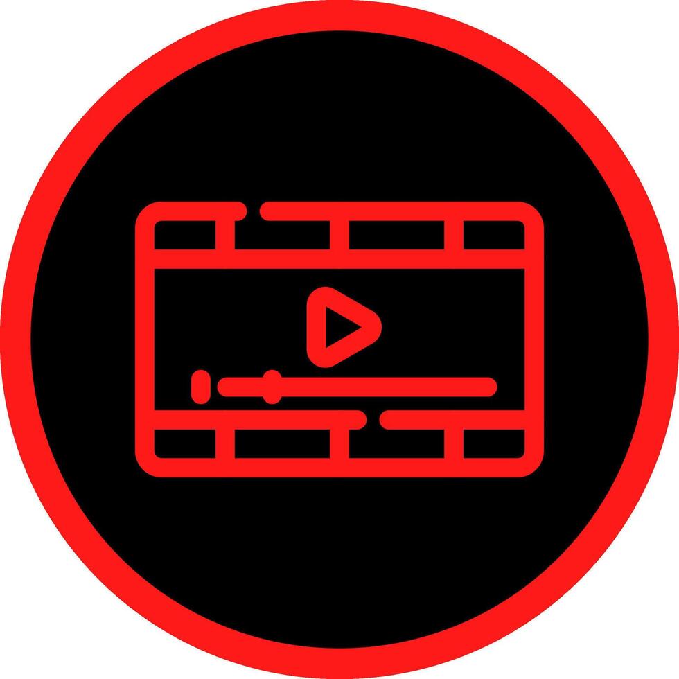 Video Player Creative Icon Design vector