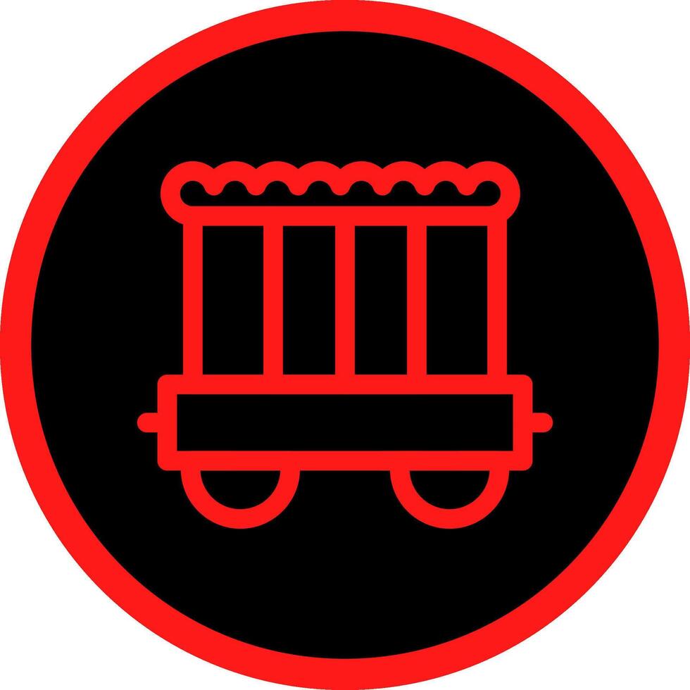 Circus Carriage Creative Icon Design vector