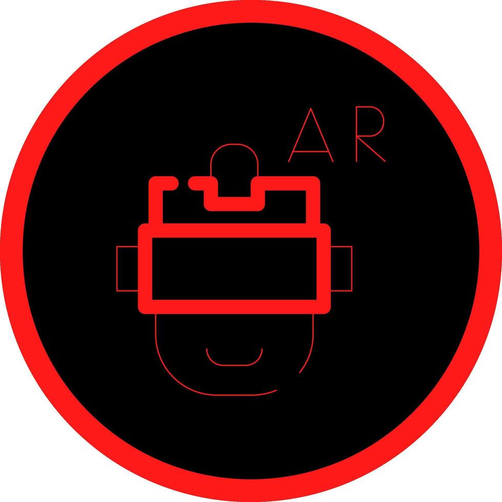 Ar Helmet Creative Icon Design vector