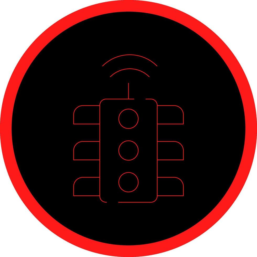 Smart Traffic Light Creative Icon Design vector