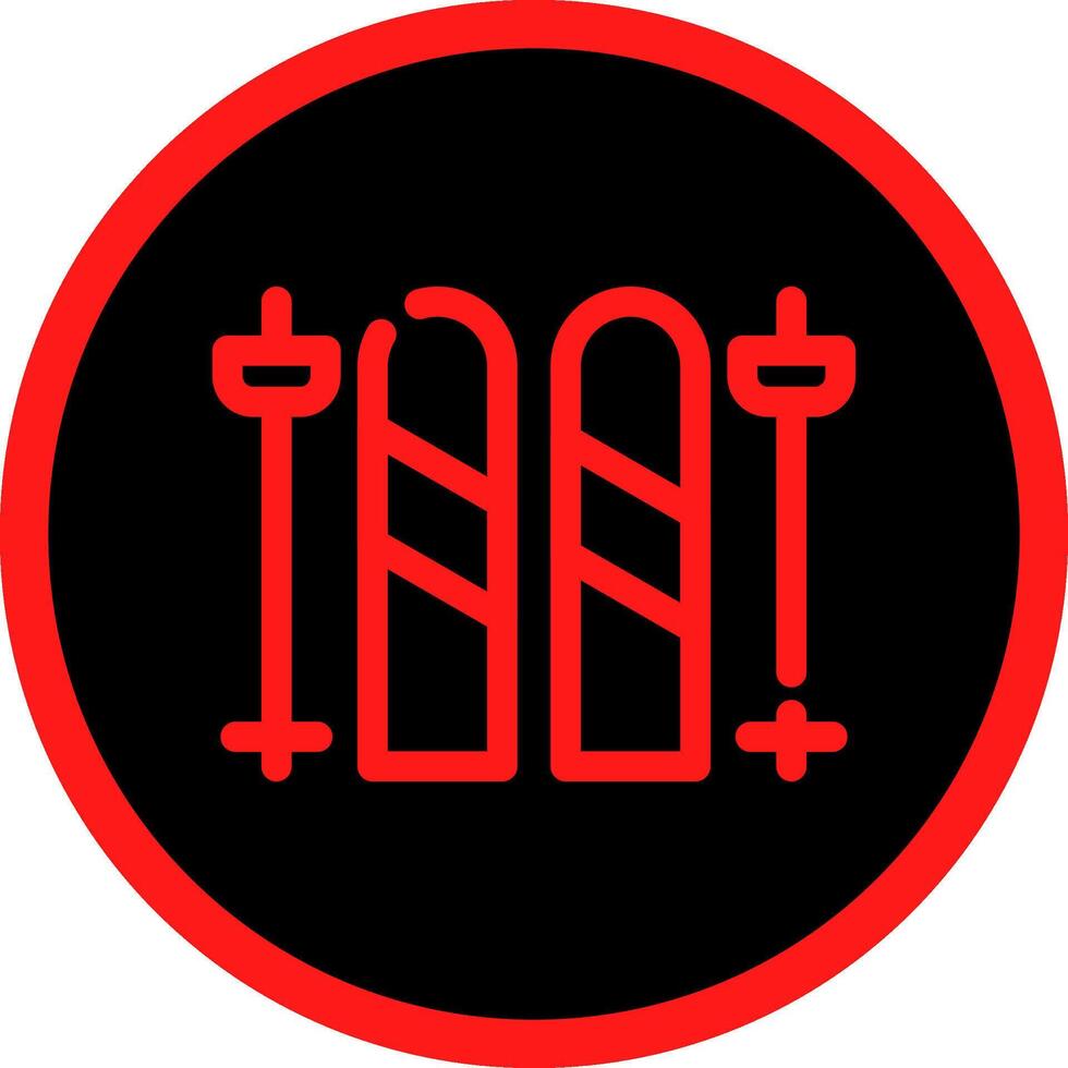 Skis Creative Icon Design vector
