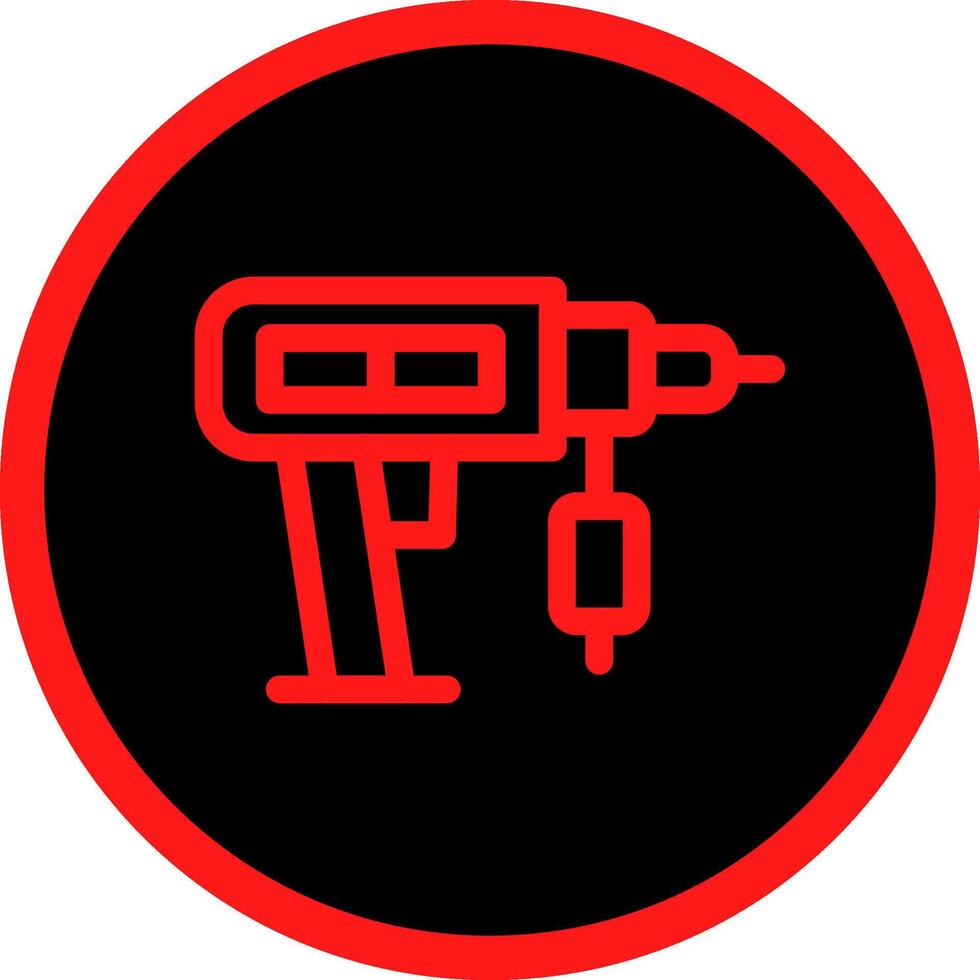 Drilling Machine Creative Icon Design vector