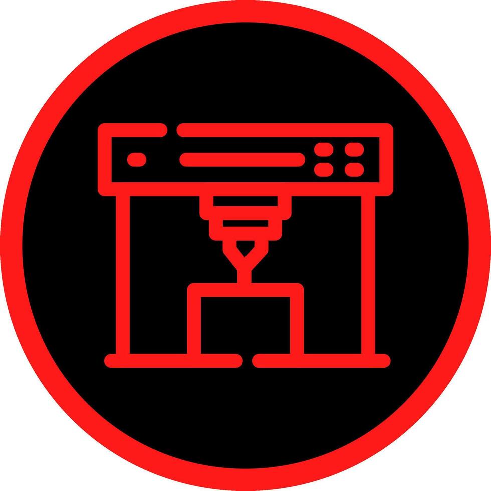 3d Printer Creative Icon Design vector
