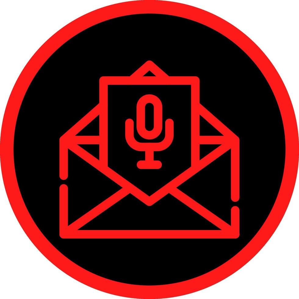 Voice Email Creative Icon Design vector