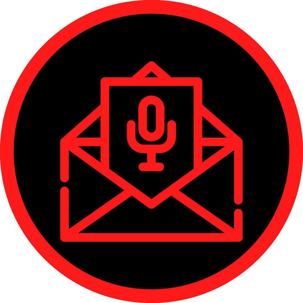 Voice Email Creative Icon Design vector