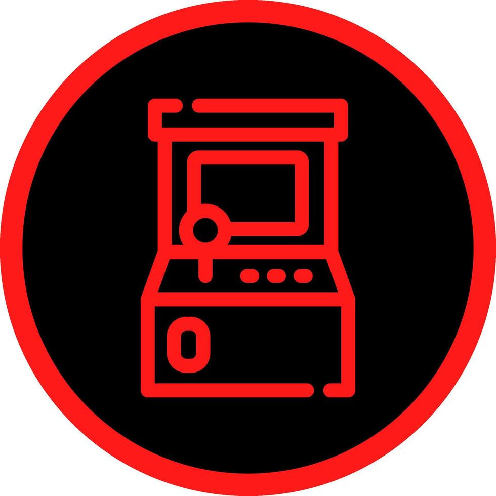 Line Red Gradient Circle Design vector