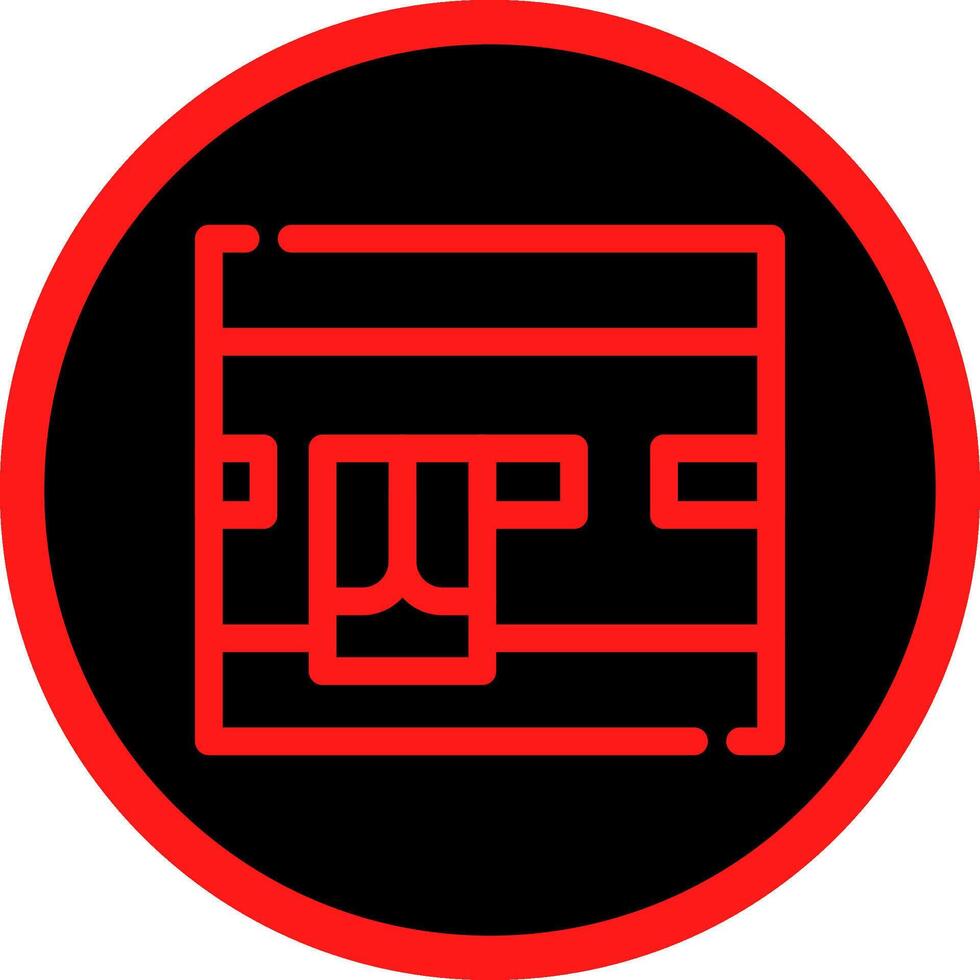 Kaaba Creative Icon Design vector