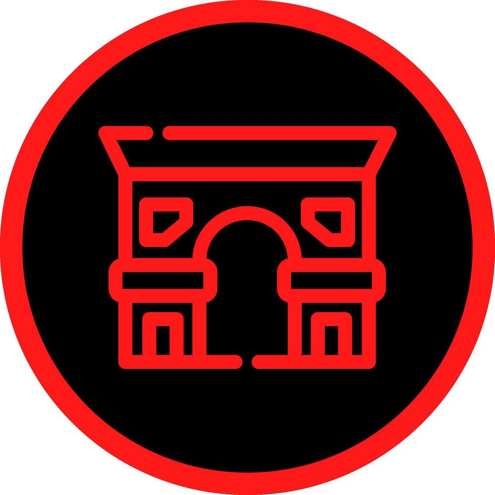 Arc De Triomphe Creative Icon Design vector
