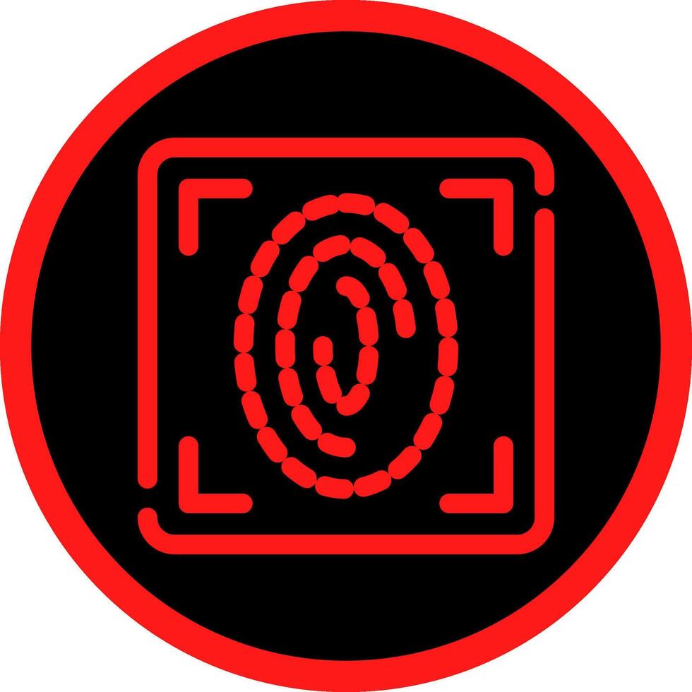 Fingerprint Scan Creative Icon Design vector