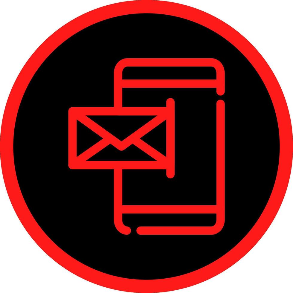 Mobile Email Creative Icon Design vector