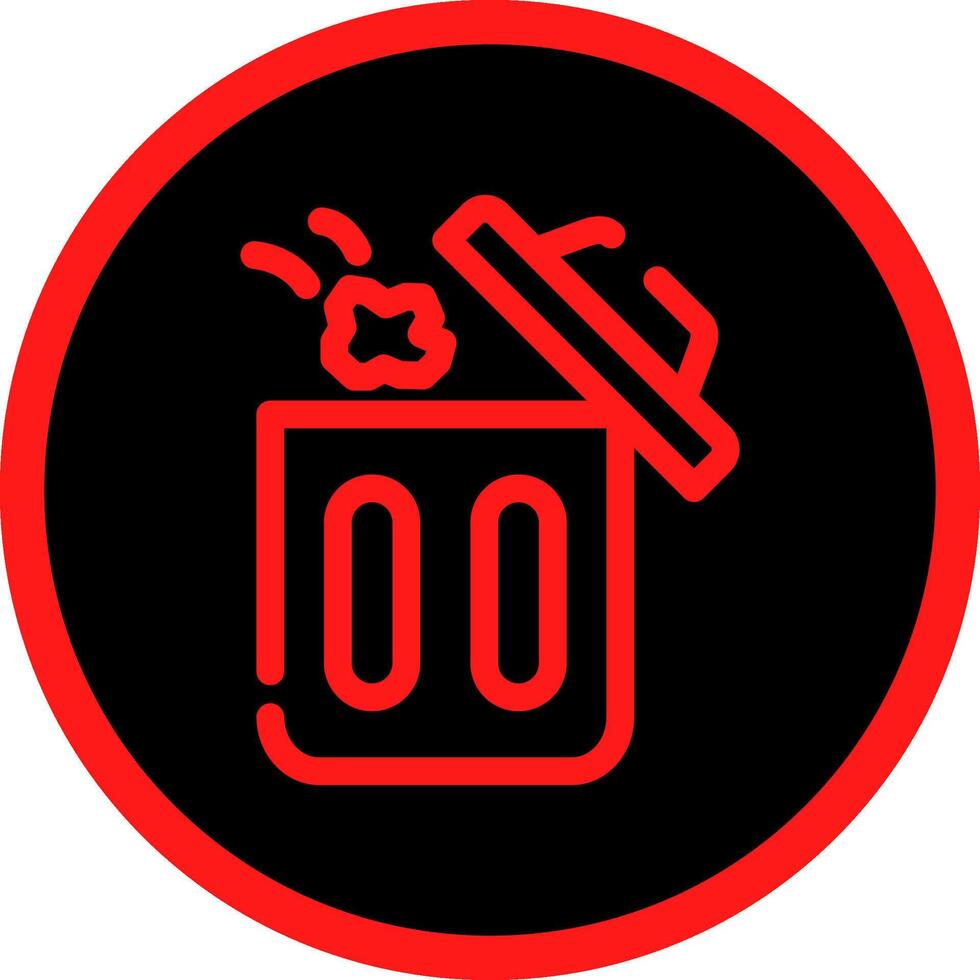 Throwing Trash Creative Icon Design vector