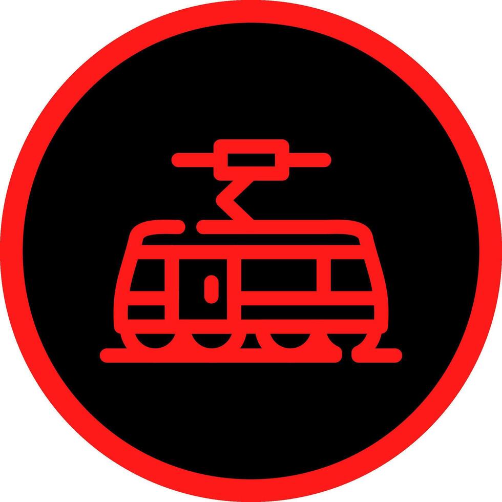 Tram Creative Icon Design vector