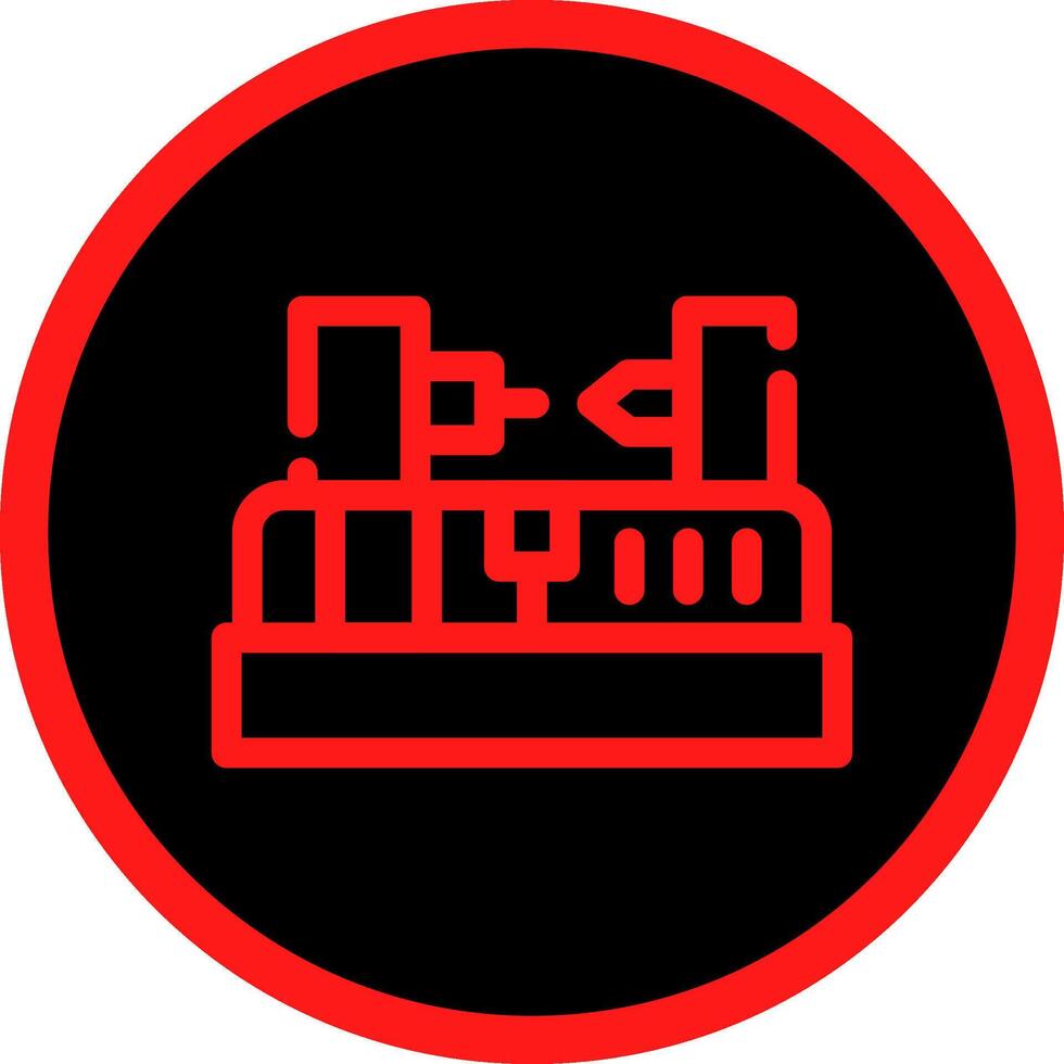 Lathe Machine Creative Icon Design vector