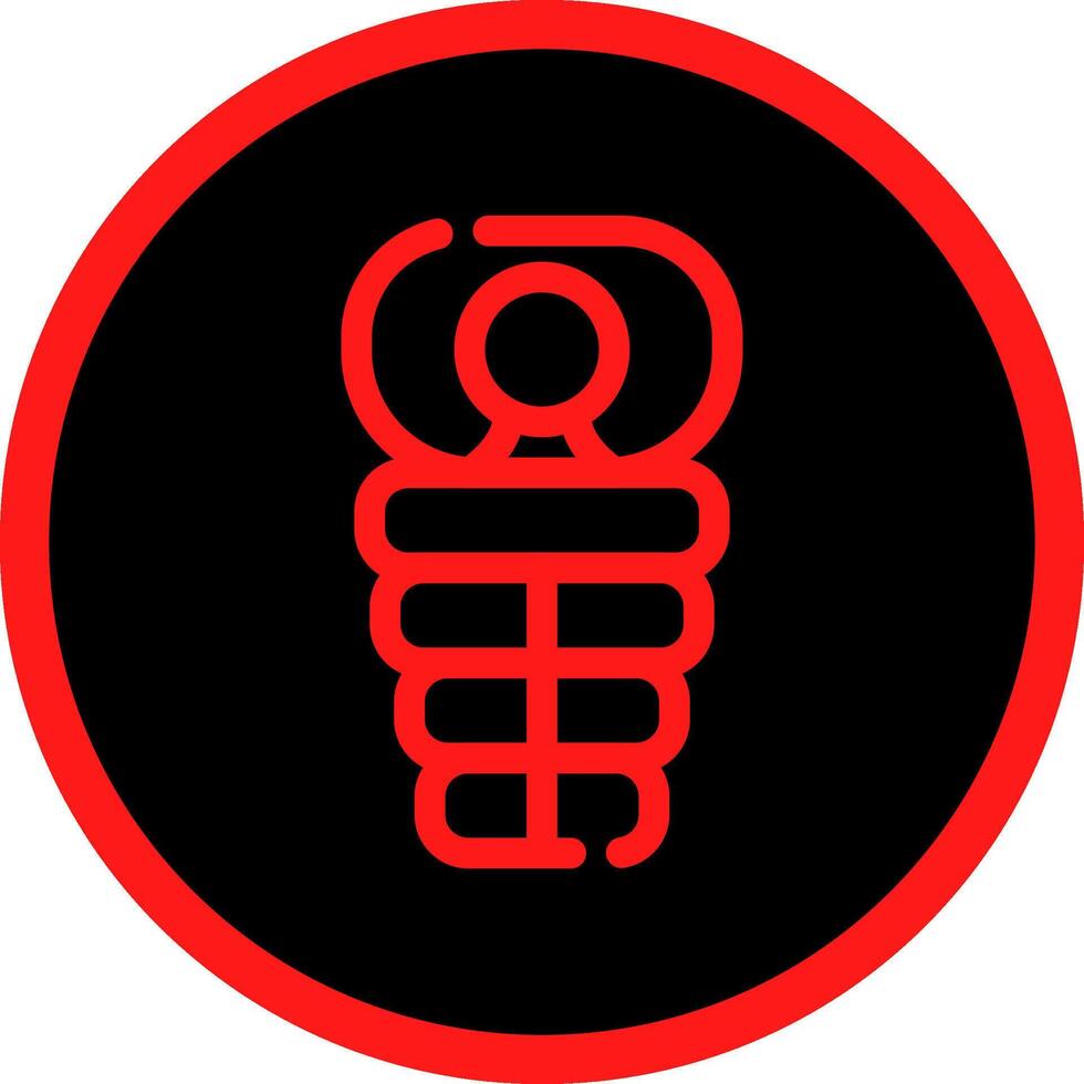 Sleeping Bag Creative Icon Design vector