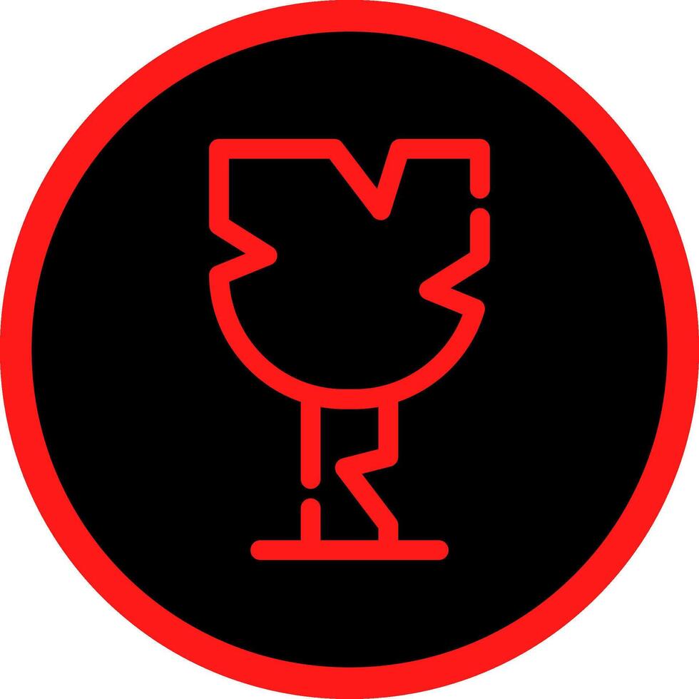 Broken Glass Creative Icon Design vector