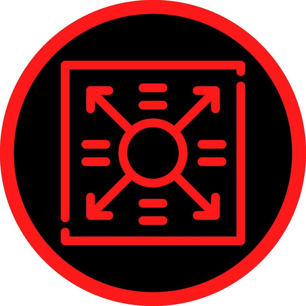 Line Red Gradient Circle Design vector