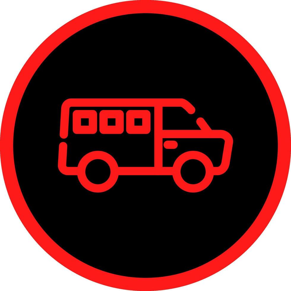 Minivan Creative Icon Design vector