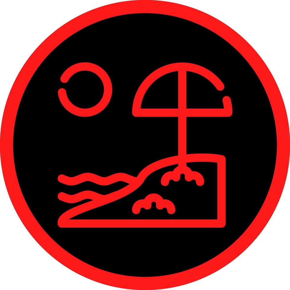 Beach Landscape Creative Icon Design vector