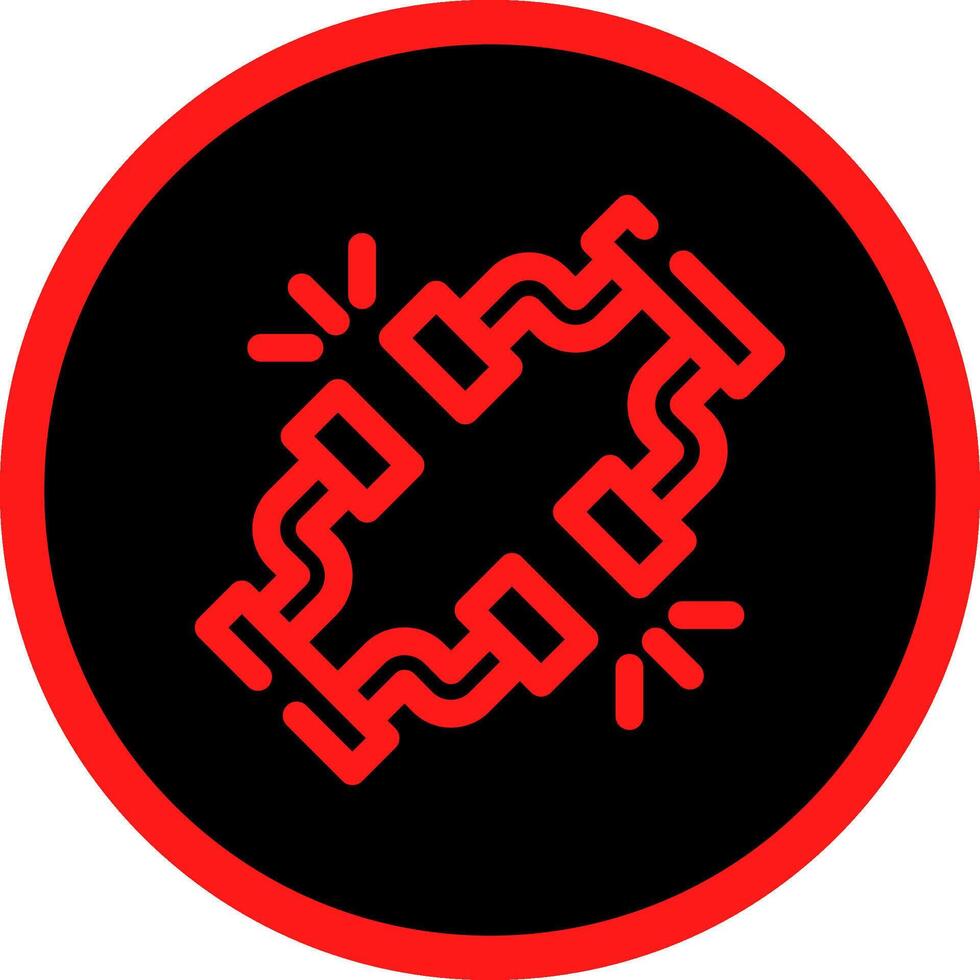 Broken Wire Creative Icon Design vector