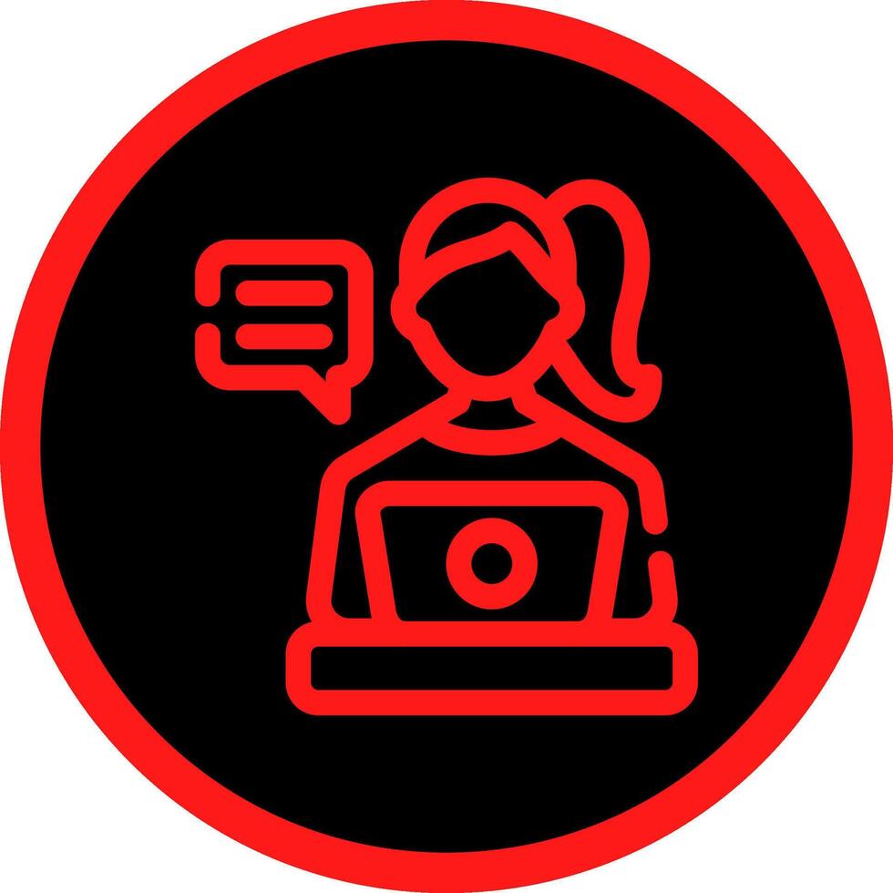 Blogger Creative Icon Design vector