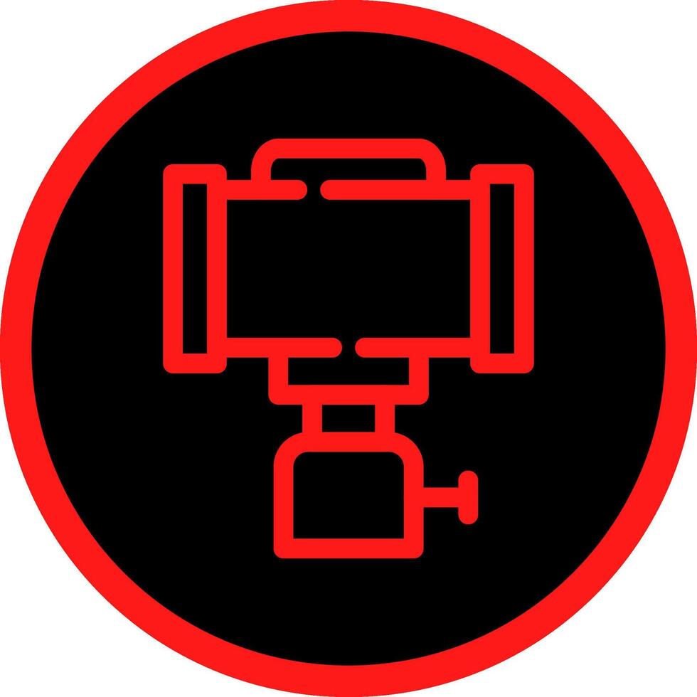 Line Red Gradient Circle Design vector