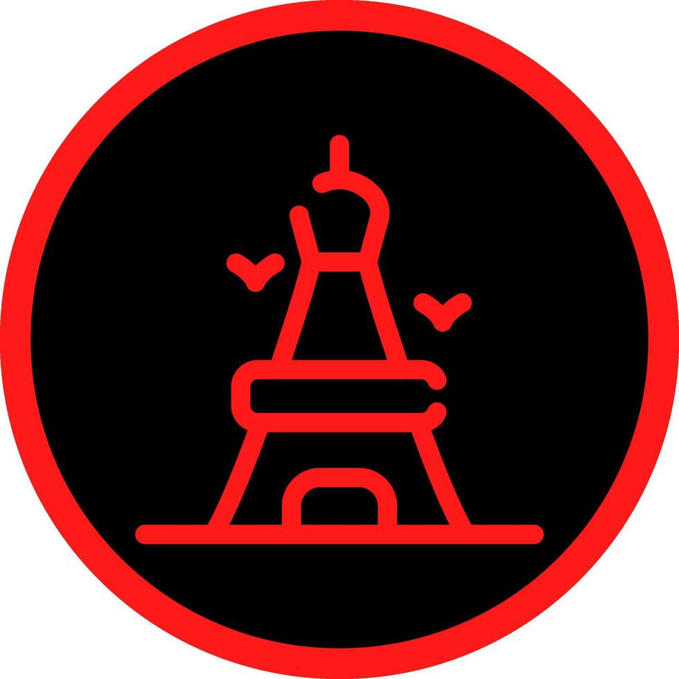 Eiffel Tower Creative Icon Design vector