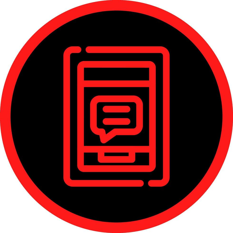 Message On Phone Creative Icon Design vector