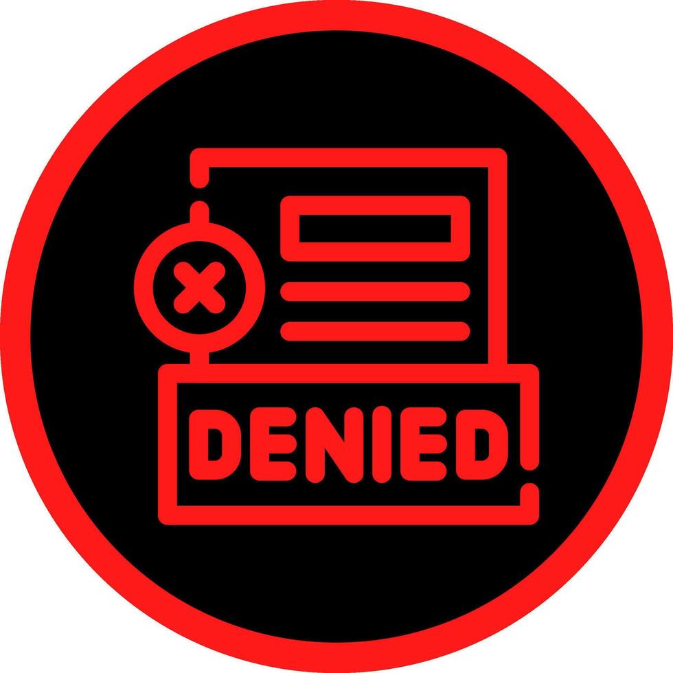 Denied Creative Icon Design vector