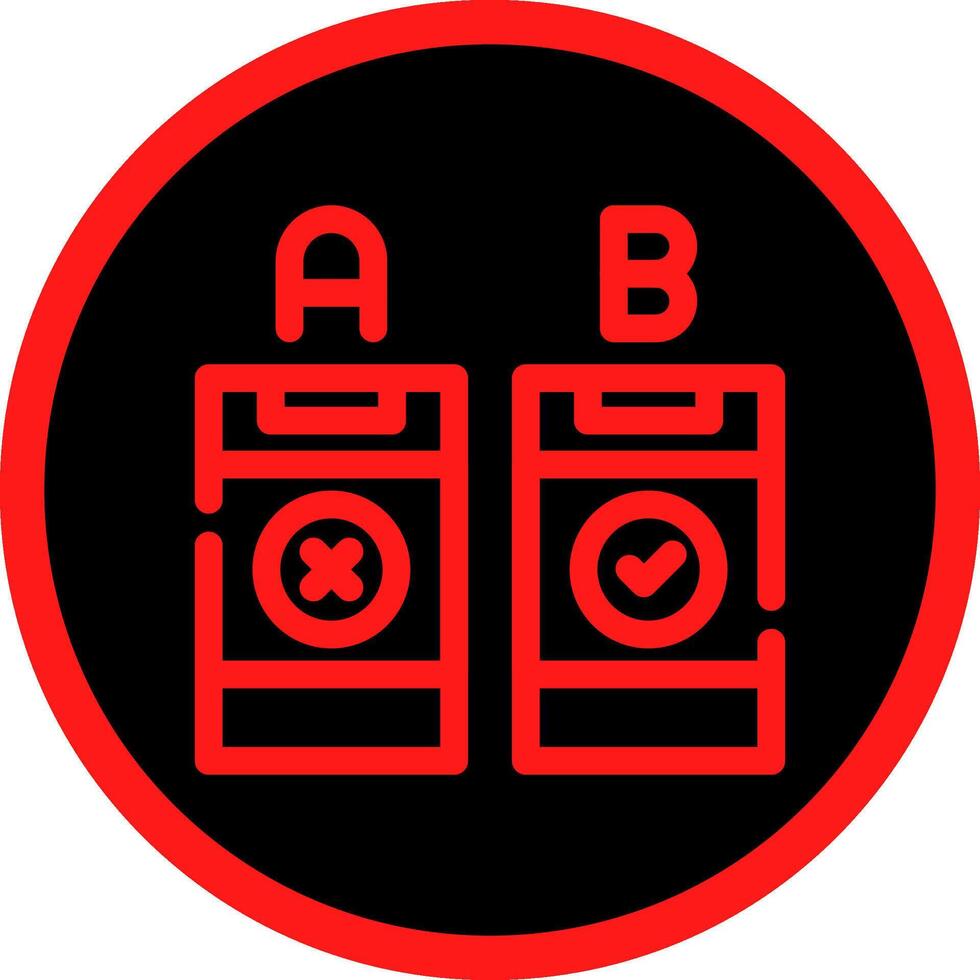 AB Testing Creative Icon Design vector