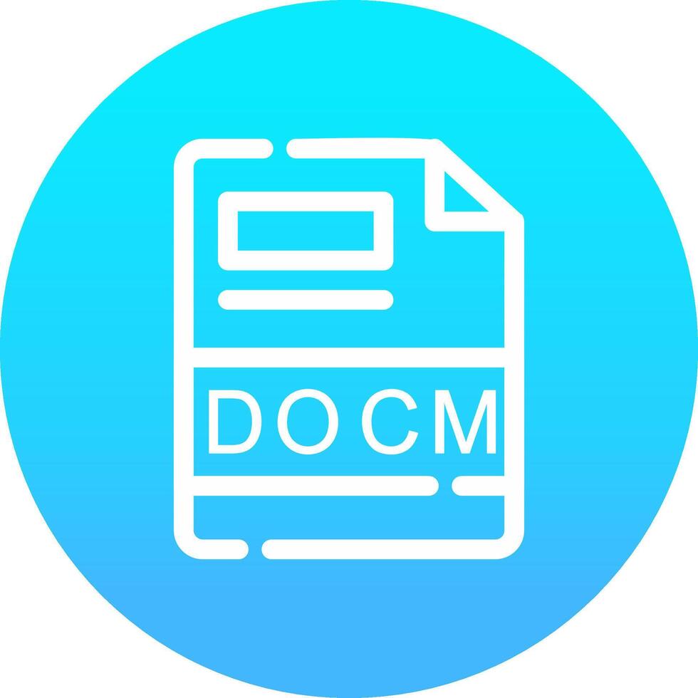 DOCM Creative Icon Design vector