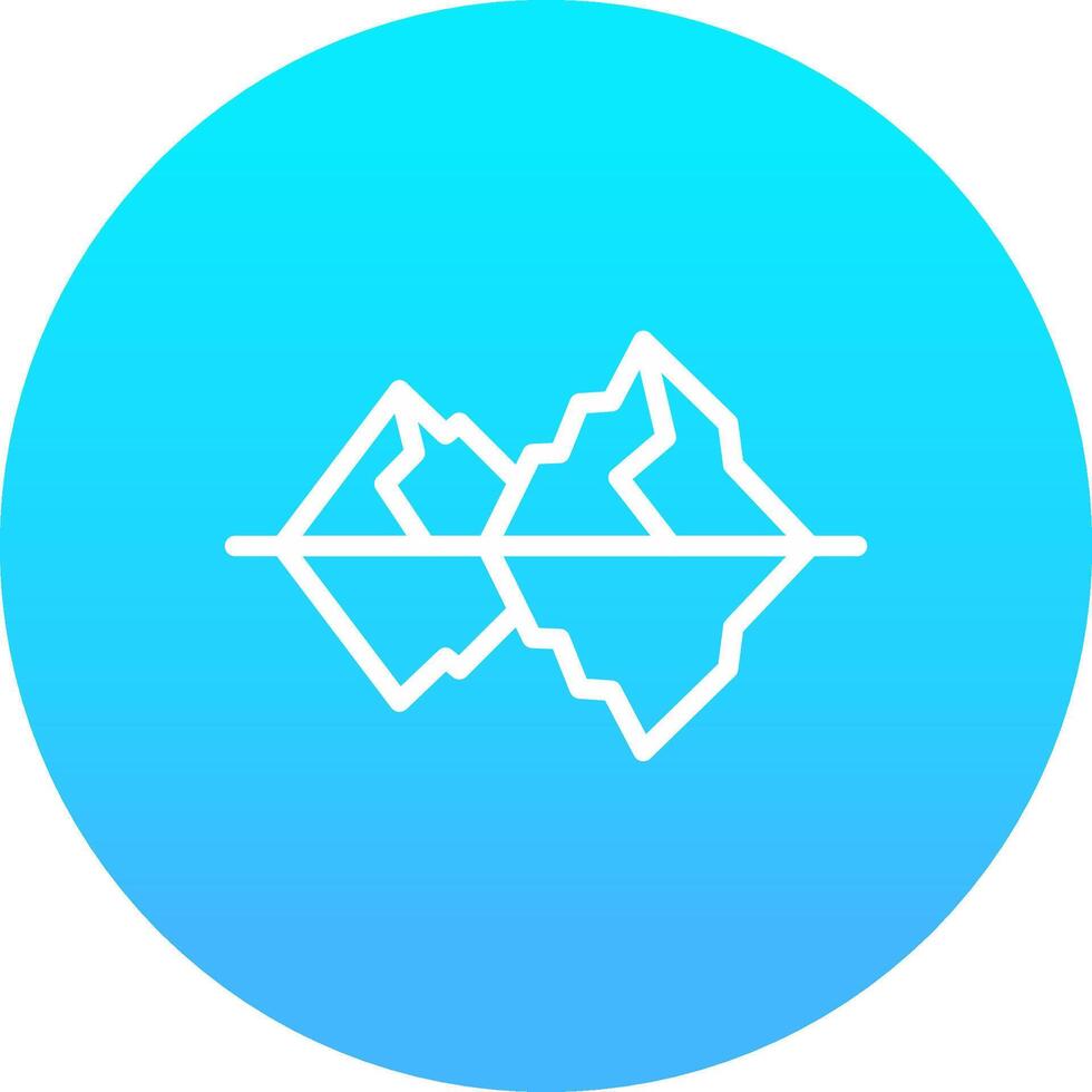 Iceberg Creative Icon Design vector